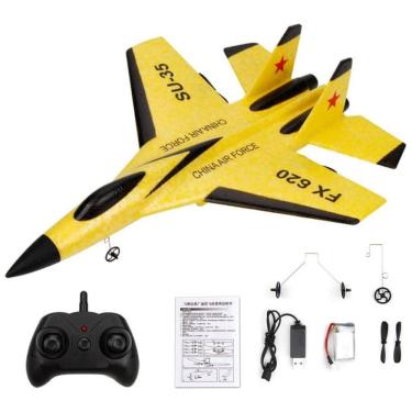 Imagem de Fmingdou SU 35 Avião de Controle Remoto 2.4G Design 2CH, Amarelo, Idade Recomendada 14