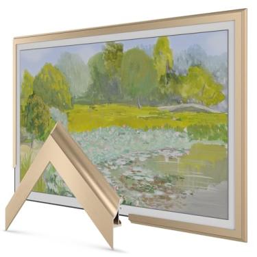 Imagem de Moldura de TV Deco de liga dourada pálida de 32 polegadas - compatível apenas com TVs Samsung The Frame (serve para 2021-2025, LS03A, LS03B, LS03C, LS03D, LS03FA)