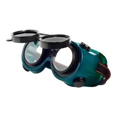 Imagem de Óculos de Solda Articulável com Lente Dupla Máscara Emborrachado 2 Fun