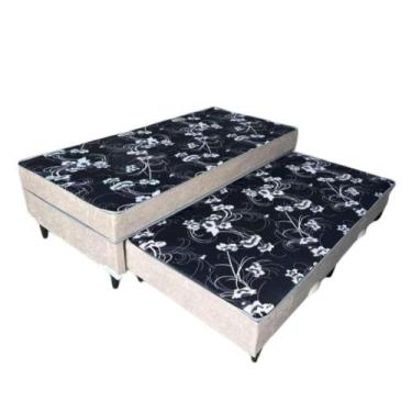 Imagem de Bicama Solteiro Colchão Conjugado + Cama Auxiliar 5cm - RR COLCHOES