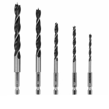 Imagem de WZFC 5 peças de cabo hexagonal de três pontos para carpintaria kit de broca de metal escareador 4/5/6/8/10 mm