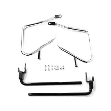 Imagem de Kit de suporte para alforjes traseiros cromados Harley Davidson Touring Electra Street Glide Road King Ultra Classic Limited CVO 2014-2023 Sacos de sela barras de proteção para alforjes # 90200787