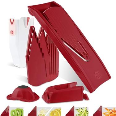 Imagem de Börner V1 ClassicLine Mandoline Professional Set (8 pcs.) • V-Slicer Classic + Safety Guard + Accessories • Vegetable Cutter • Kitchen Slicer (Red)