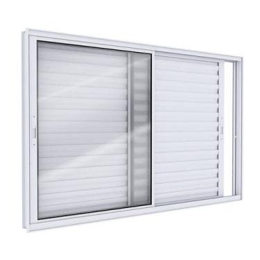 Imagem de Janela Veneziana de Aluminio de Correr Lateral 100x150cm Lucasa Ideale