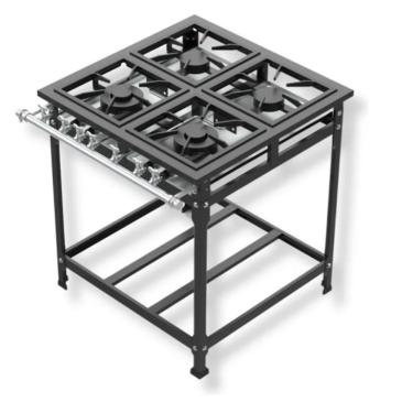 Imagem de Fogão Industrial 4 Bocas 30x30 P7 Leona