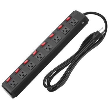 Imagem de Régua de alimentação CCCEI Metal 8 tomadas com interruptores individua