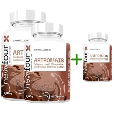 Imagem de Artromais Colágeno Tipo 2 , Glicosamina , Condroitina , - New Four