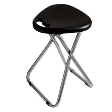 Imagem de Banco Dobravel de Aço Secalux Com Alça e Assento Preto