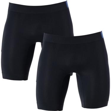 Imagem de Kit Com 2 Bermudas Térmica Esportiva Anti Assaduras Sem Costura Adulto-Masculino