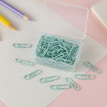 Imagem de 50 peças de clipes de papel de 2,8 cm coloridos, duráveis e à prova de ferrugem, clipes de papel de aço inoxidável pequenos, clipes de papel de escritório para professores materiais escolares