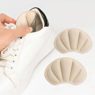 Imagem de Almofadas de calcanhar autoadesivas, inserções de espuma para prevenção de bolhas, protetores de salto de sapato antiderrapantes para conforto e suporte, Amarelo, F