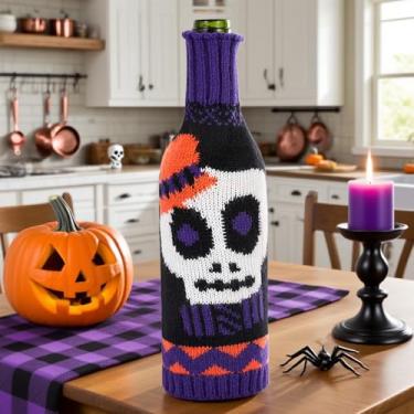 Imagem de Bolsa de presente para garrafa de vinho de Halloween, para reuniões de família, bares, restaurantes, decorações de férias, jantares e festas