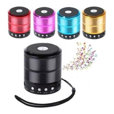 Imagem de Mini Speaker Caixa de Som Bluetooth Portátil WS-887 Vermelho - Utimix