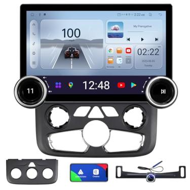 Imagem de Rádio estéreo automotivo com tela sensível ao toque de 11,5 polegadas para Dodge Ram 1500 2500 3500 2013-2018 (controle climático CA manual ou automático) kit de painel de substituição com CarPlay