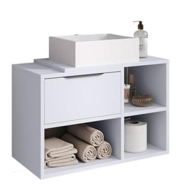 Imagem de Gabinete Suspenso Banheiro 60cm com Porta Basculante(branco)