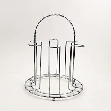 Imagem de Gsycle Suporte de copo de água de vidro de aço inoxidável, suporte de armazenamento de copo de drenagem doméstica, escorredor de canecas, organizador de copos para festas