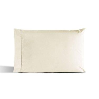 Imagem de Fronha Avulsa Percal 180 Fios Ponto Palito Dream 60% Algodão 40% Poliéster - Palha