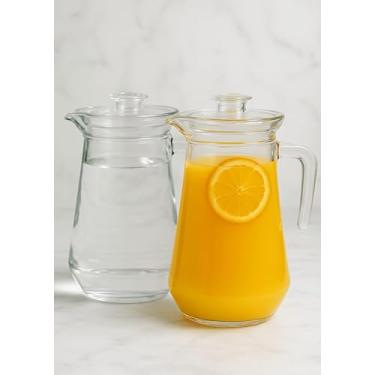 Imagem de Kit 2 Jarras Vidro 1,2L – Servir Água, Suco ou Chá Gelado