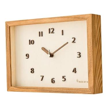 Imagem de Ｂｅｓｇａ Relógio de parede para decoração de casa, números fáceis, ornamento, relógio de mesa silencioso para escola, presente de inauguração, cozinha, Cor Noz