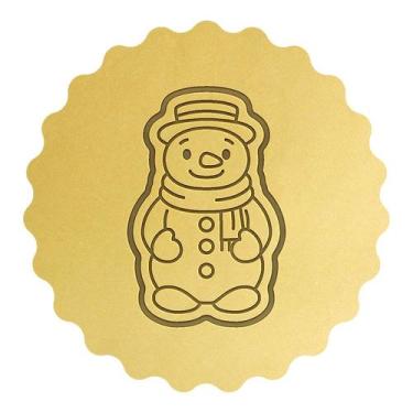Imagem de Cortador Biscoito Natal Boneco de Neve com Chapéu - DOCE IMPRESSO, 10,