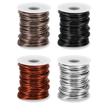 Imagem de Arame artesanal PATIKIL, calibre 8, 3 mm, alumínio, 10 m para fabricaç