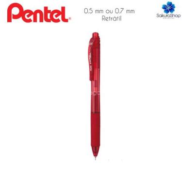 Imagem de Caneta Gel PENTEL Energel X RT Retrátil 0.5mm e 0.7mm Seca Rápido, 0.5