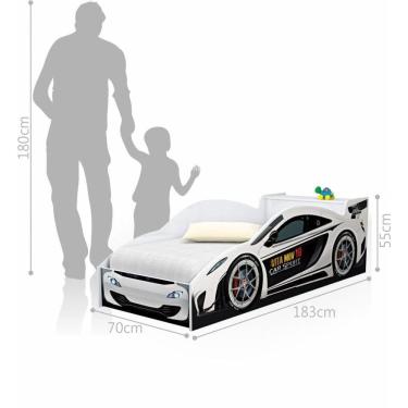 Imagem de Cama Carro com Baú Infantilcom Colchão