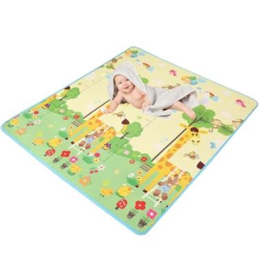 Imagem de Tapete Infantil Tatame Dobrável Dupla Face 150cm x 180cm, Brincadeira e Atividades | Tapete de Atividade Portátil, Macio, Impermeável e Fácil de Limpar (Girafas)