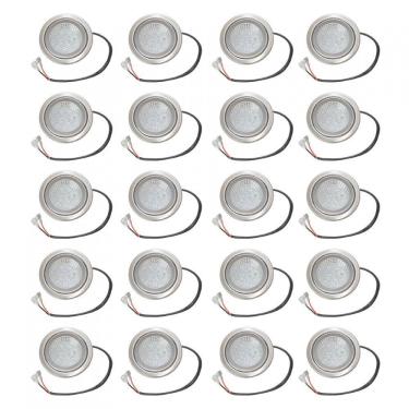 Imagem de Kit Lâmpada Led Redonda Para Coifa Plug Simples - 20 Peças Metálico Bivolt