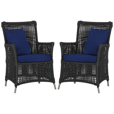 Imagem de Poltronas Igapó Alumínio Pintura Fendi Corda Náutica E10 Preto