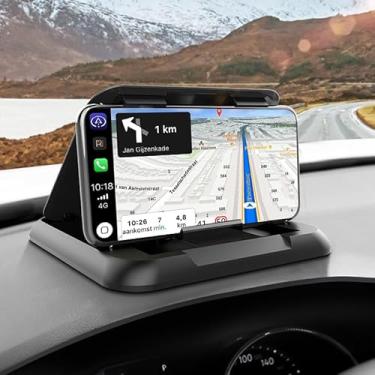 Imagem de Suporte de celular para carro dobrável, suporte de silicone para vários painéis, suporte de celular para iPhone, Samsung, smartphones Android, dispositivos GPS e muito mais, preto