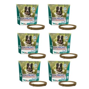 Imagem de Kit 6 Coleiras Deltametrina Confront 25g Antipulgas Anticarrapatos Mosquitos Cães Grandes Proteção