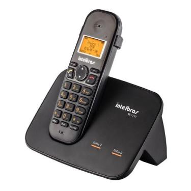 Imagem de Telefone sem fio digital intelbras ts5150 com entrada para 2 linhas pr