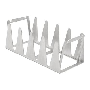 Imagem de Fydun Churrasqueira, prateleira, suporte de aço inoxidável, suporte de churrasqueira multifuncional portátil, suporte de torrefação para defumador a gás ou carvão 2 casa, quintal, acampamento ao ar