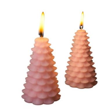 Imagem de Vela Aromatica, Vela Pinheiro Decorativa Natal Festa Casamento Aromática Luxo Lembrancinha Premium, 9x5x5cm(Rosa)