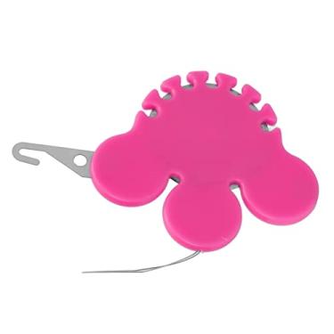 Imagem de Passador de agulha 4 em 1, ferramenta de rosqueamento portátil para costura manual e máquina, engenharia de costura e fabricação de joias (rosa vermelha)