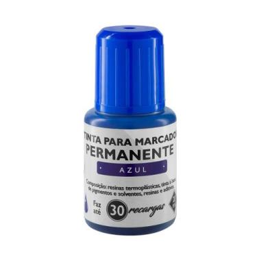 Imagem de Tinta Refil Marcador Permanente 20Ml TR7001 Azul BRW, AZUL - TR7001