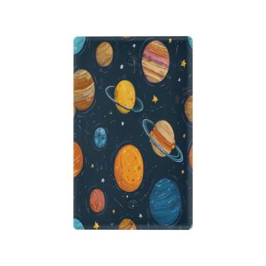 Imagem de Blueangle Placa de parede decoradora de capa em branco, tamanho padrão, desenho animado de 1 gangue, sistema solar, planetas, capa de interruptor para quarto de escritório em casa, 4,53 x 2,76