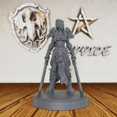 Imagem de Unpainted Barbarian Chieftain Miniature, DND Minis for Fantasy Tabletop RPG Games,TTRPG Role Playing Figure, Essential RPG Accessory for Dungeon Masters Crafting Savage-Themed Battles-AS130