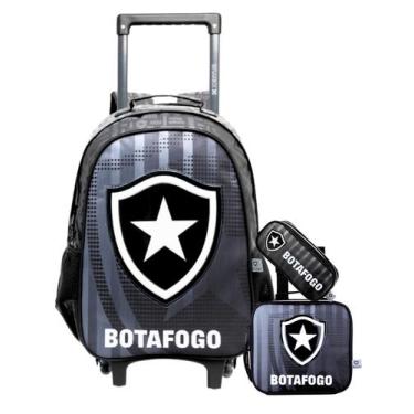 Imagem de Kit Escolar Botafogo Mochila Costas Rodas + Lancheira Estojo - Xeryus