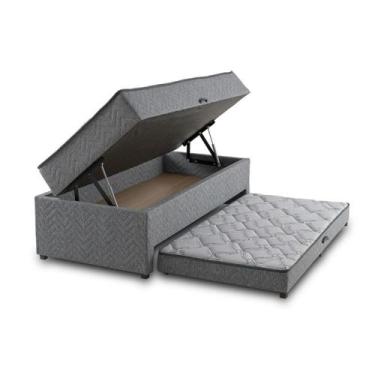 Imagem de Conjunto Box Bau Solteiro Kappesberg CBCOL-090 Com Cama Auxiliar 70x88