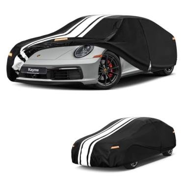 Imagem de Kayme Capa para carro Porsche 911 à prova d'água para todos os climas, ajuste personalizado para Porsche 911 991 992 996 997 Carrera Targa (1997-2025) com fita/toalha, cobertura externa completa para