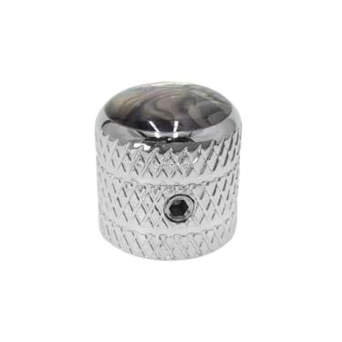 Imagem de menolana Botão de volume para guitarra elétrica e baixo, peça de reposição para potenciômetro, acessório fácil de instalar, material para luthier, Prata