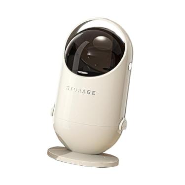 Imagem de Baoblaze Lixeira moderna com tampa articulada para armazenamento de lixo, recipiente de lixo com capacidade de 20L para escritório, sala de estar e uso, Branco