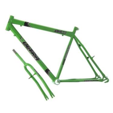 Imagem de Quadro de Bicicleta Aro 26 Ultra Bikes em Aço Carbono com Garfo, Verde