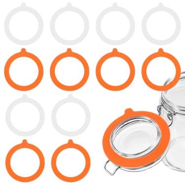 Imagem de Hecila 12 x gaxetas de borracha 9,5 cm anéis de vedação de vedação de silicone herméticos para frascos de vidro, vedação de substituição à prova de vazamento, vedações elásticas de conserva para