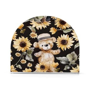 Imagem de Qilmy Porta-guardanapos para mesas, girassóis e belos animais pequenos porta-guardanapos para cozinha, porta-guardanapos de mesa, porta-guardanapos de coquetel, porta-guardanapos de papel346