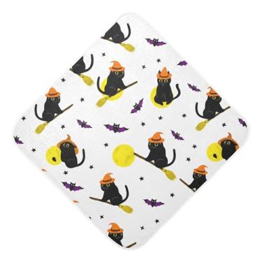 Imagem de Burbuja Toalha de banho para bebês Cats on Groom - Toalha com capuz de musselina macia e absorvente para recém-nascidos, 76 x 76 cm