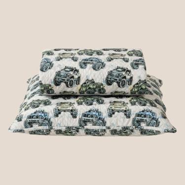 Imagem de Kit Colcha Cobre Leito Infantil Solteiro Estampado 240x160cm Dupla Face 2 Peças Matelado 100% Poliéster Macio e Divertido Turbo Kids Cozzilar (Modelo 4)