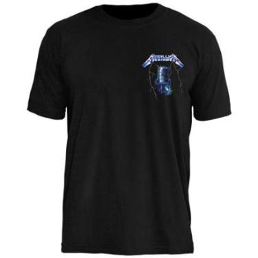 Imagem de Camiseta de Banda Metallica em Algodão Gola Redonda Manga Curta-Unissex